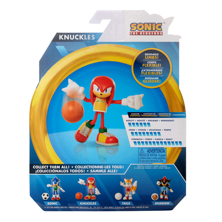SONIC - 4" Knuckles with Basketball