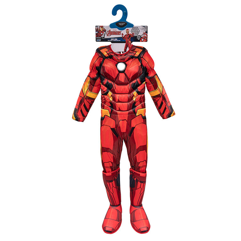 Marvel's Iron Man Deluxe Youth Costume Size Small - Deluxe Jumpsuit With Printed Design And Polyfill Stuffing Plus 3D Molded Headpiece And Gloves 