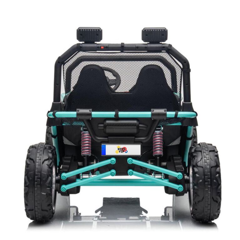 KIDSVIP UTV porteur 4X4 Dune Buggy 2 places 12 V sous licence pour enfants et tout-petits avec RC - Bleu