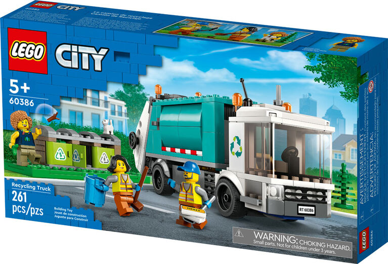 LEGO City Recycling Truck 60386 Building Toy Set (261 Pieces)