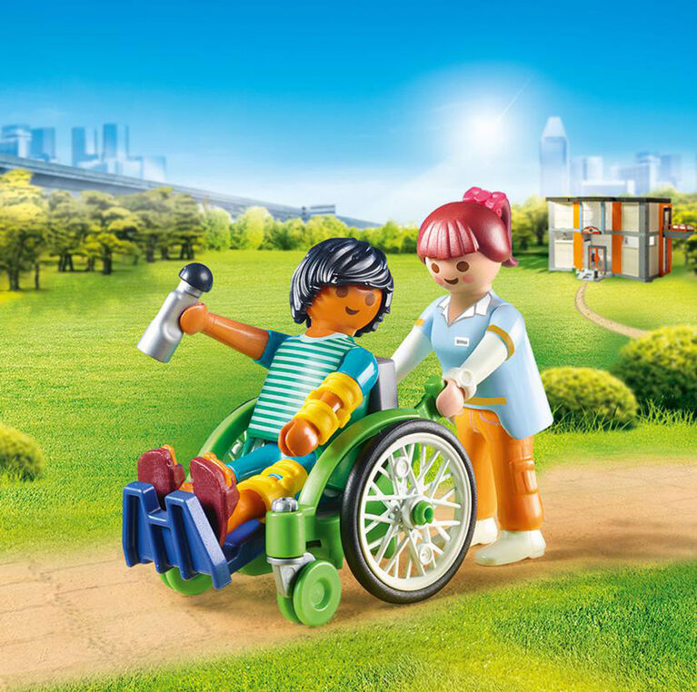 Patient en fauteuil roulant  - Playmobil