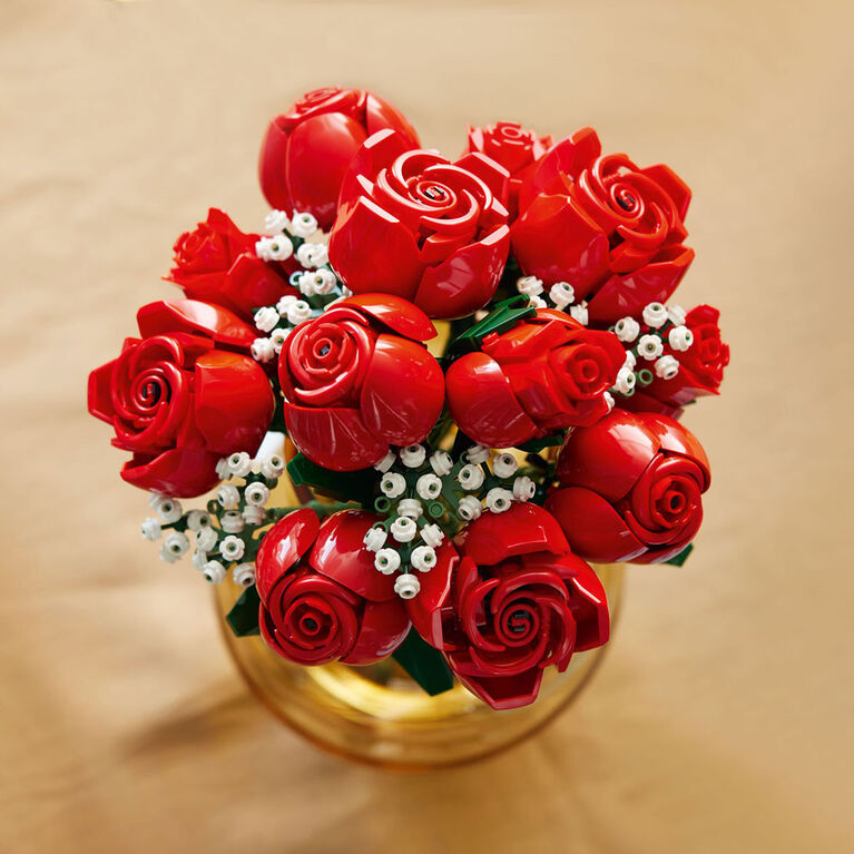 Offrir un bouquet de fleurs a réaliser soi-même avec lego - - Rose