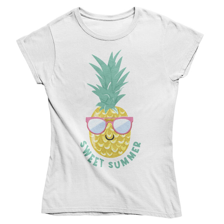 Sweet Summer Short Sleeve Tee - White - 5T