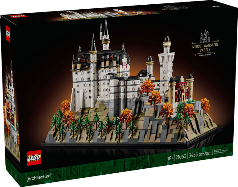 LEGO Architecture Le Château de Neuschwanstein, Ensemble de Modèle Réduit à Collectionner, Ensemble de Construction pour Adultes 21063