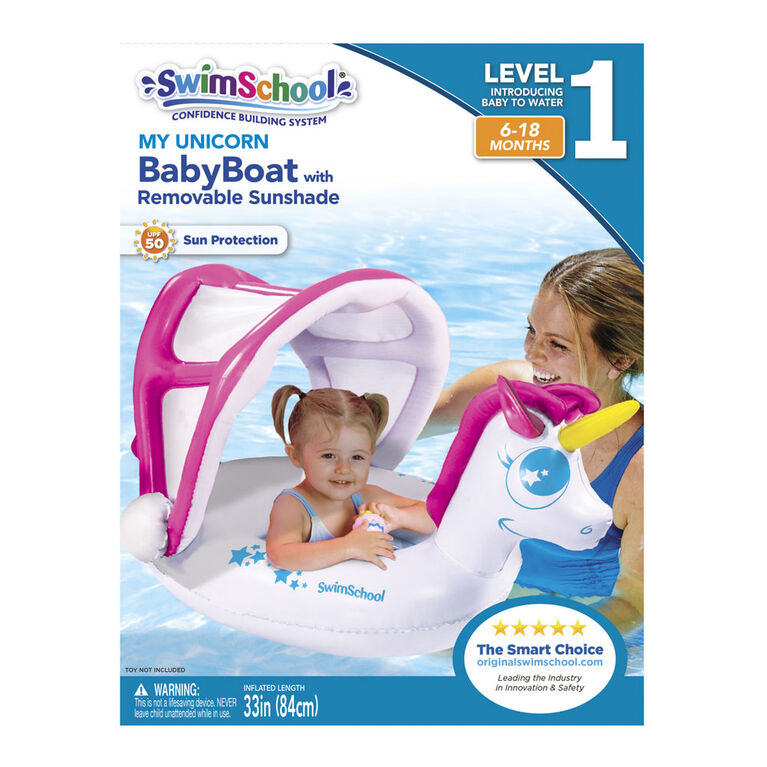 My Unicorn Baby Boat  with Removable SunShade