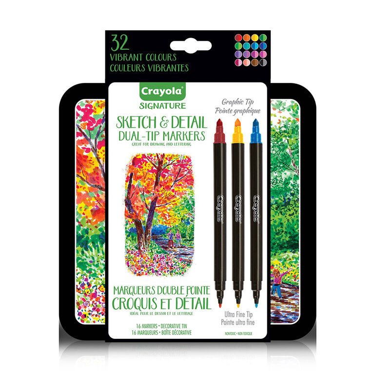 Crayola Signature Sketch & Detail DualTip Markers Toys R Us Canada