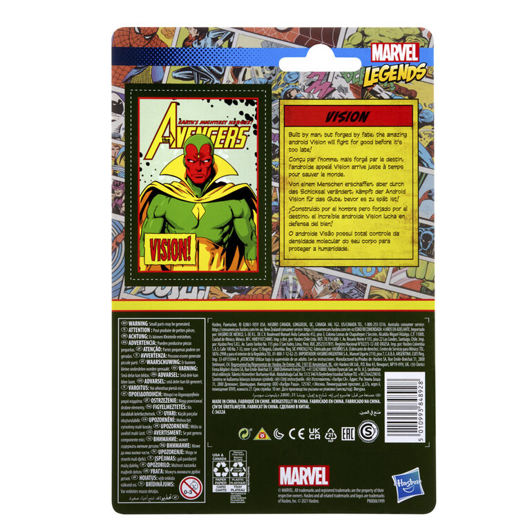 Marvel Legends 3.75-inch Retro 375 Collection Marvel's Vision Action Figure Toy