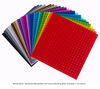 Strictly Briks - Stackable Baseplates - 6" x 6" - 20 x 20 pegs - 24 Baseplates - 24 Fun Colours
