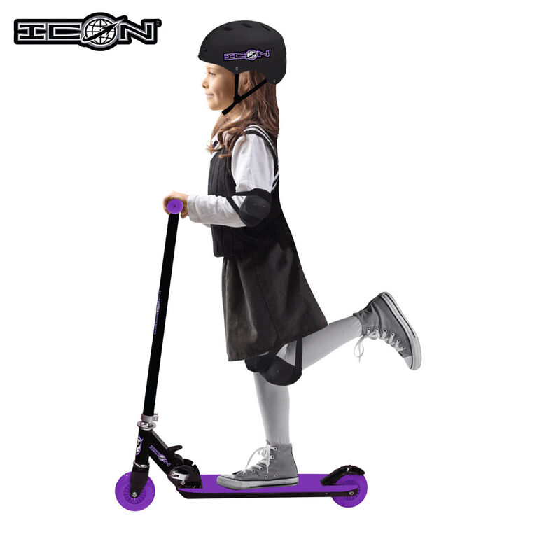 Icon Supreme 100Mm Light Up Wheel Scooter - Purple