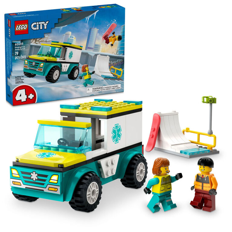 LEGO City L'ambulance d'urgence et le surfeur des neiges 60403