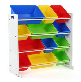 Toy Organizer with 12 Bins White/Primary