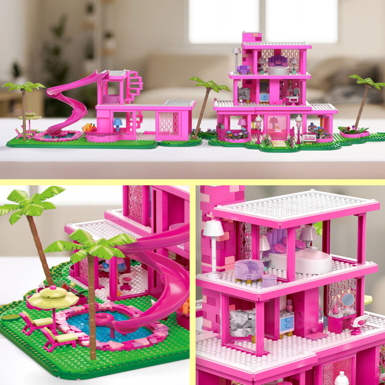 MEGA Barbie: The Movie DreamHouse Replica Adult Collector Building Set with 1795 Pieces