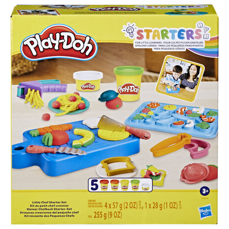 Play-Doh Kit du petit chef cuisinier, pâte à modeler, 14 accessoires de  cuisine, jouets préscolaires