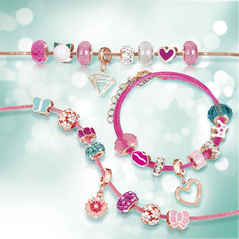 Make It Real Bracelet A Breloques Rose