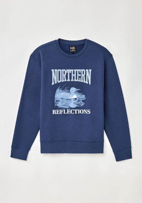 Northern Reflections Crewneck Héritage avec Huard pour Adultes, Bleu