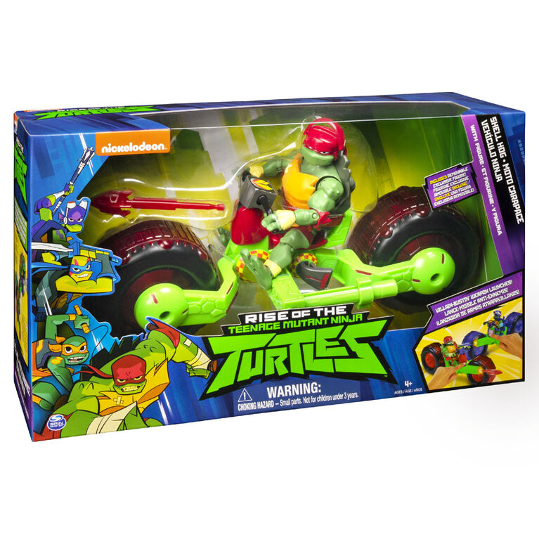 Rise of the Teenage Mutant Ninja Turtles - Moto carapace avec figurine articulée Raphael
