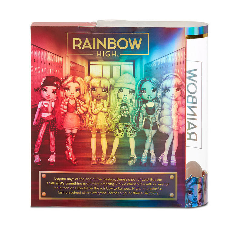 Rainbow High Jr High - SKYLER BRADSHAW – Poupée mannequin bleue de 23 cm  avec 1 tenue & accessoires – Contient 1 sac-à-dos en tissu qui s'ouvre & se  ferme – Cadeau