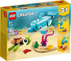 LEGO Creator 3-en-1 Le dauphin et la tortue 31128 Ensemble de construction (137 pièces)