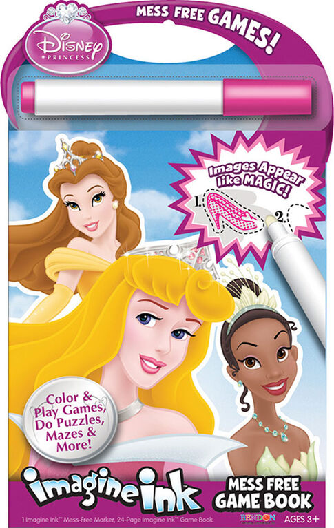 Livre de jeux à encre non salissante Imagine Ink - Princesses de Disney - Édition anglaise