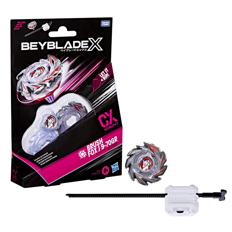 Beyblade X Brush Fox J 9-70GR CX Starter Pack Top and Launcher