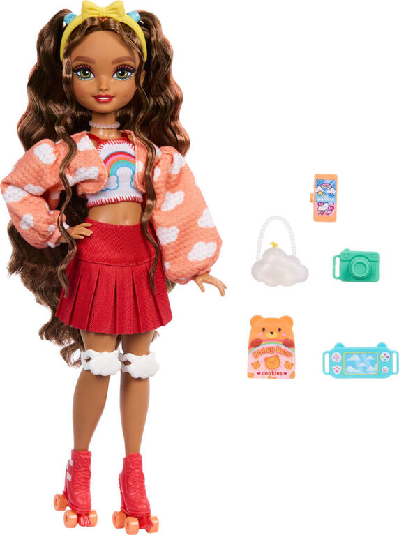 Dream Besties Barbie Teresa Roller Skating Fashion Doll with 9 Video Game Themed Accessories