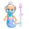 Cry Babies Tiny Cuddles - Sirènes Giselle - Poupée bébé de 9 po | Pyjama métallique avec queue de sirène