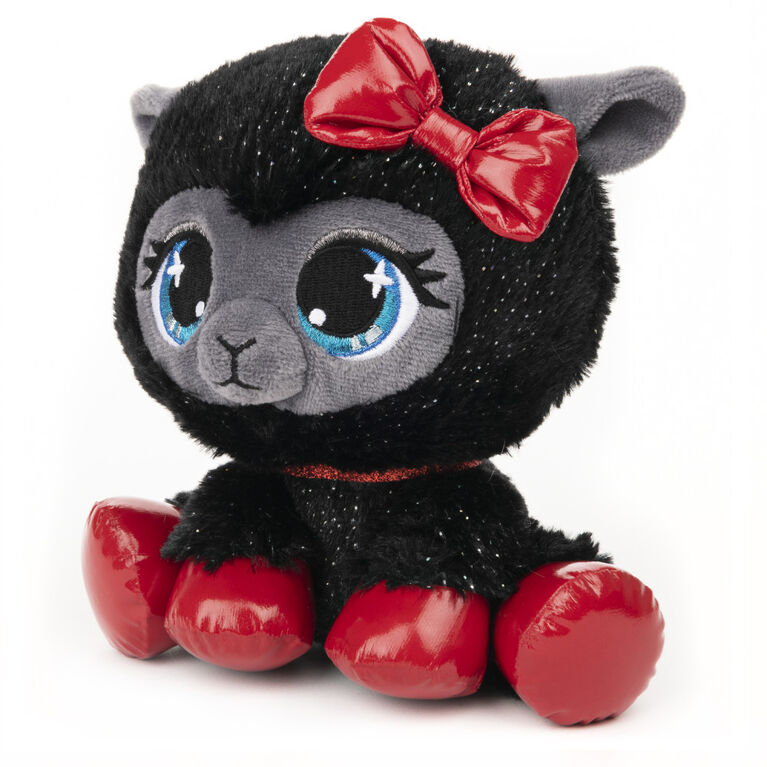 GUND P.Lushes Designer Fashion Pets Special-Edition Ba-Bah Noir Llama Premium Stuffed Animal, Black and Red, 6"