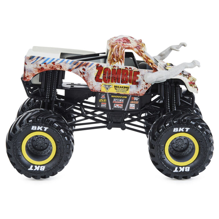 Monster Jam, Official Zombie Breaking World Records Die-Cast Monster Truck, 1:24 Scale