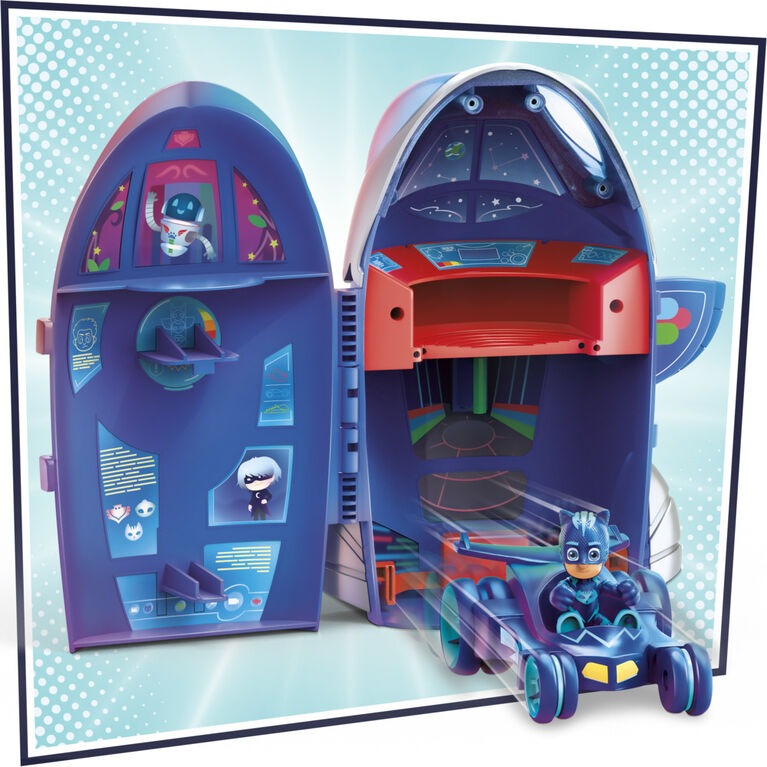 PJ Masks 2-in-1 HQ Playset, Headquarters and Rocket Preschool Toy