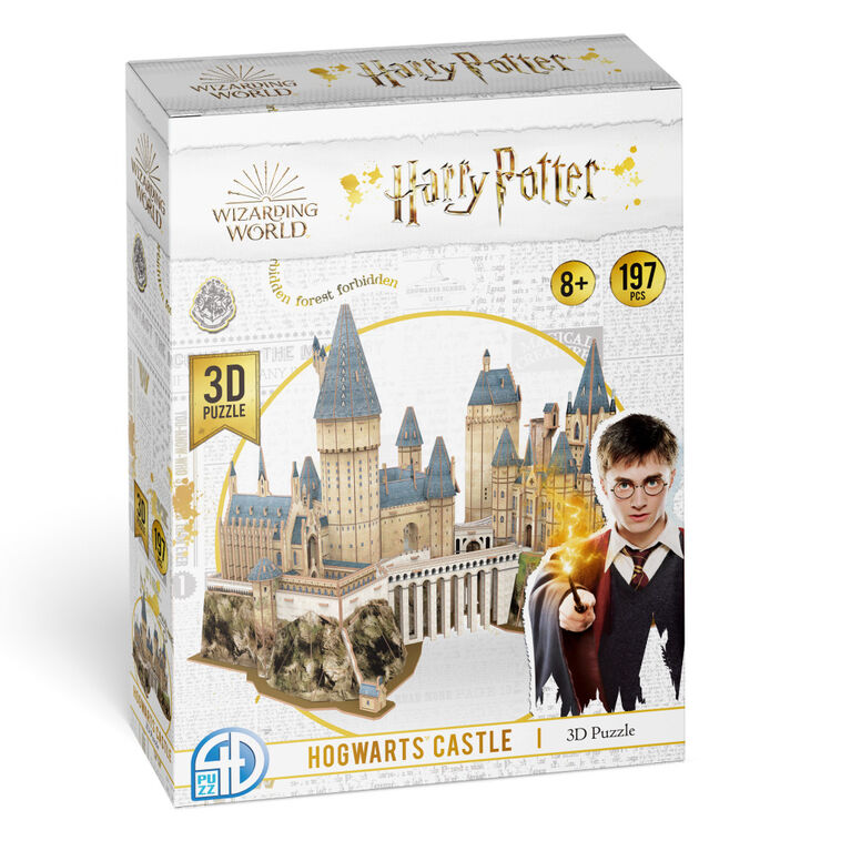 4D Build, Harry Potter Hogwarts Castle Paper 3D Puzzle Paper Model Kit, 197 Piece Paper Model Kit
