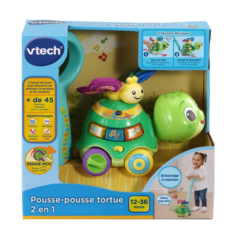 VTech Pousse-pousse tortue 2 en 1 - Édition française