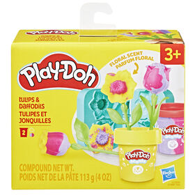 Play-Doh Tulipes et jonquilles, coffret de pâte à modeler, loisirs créatifs