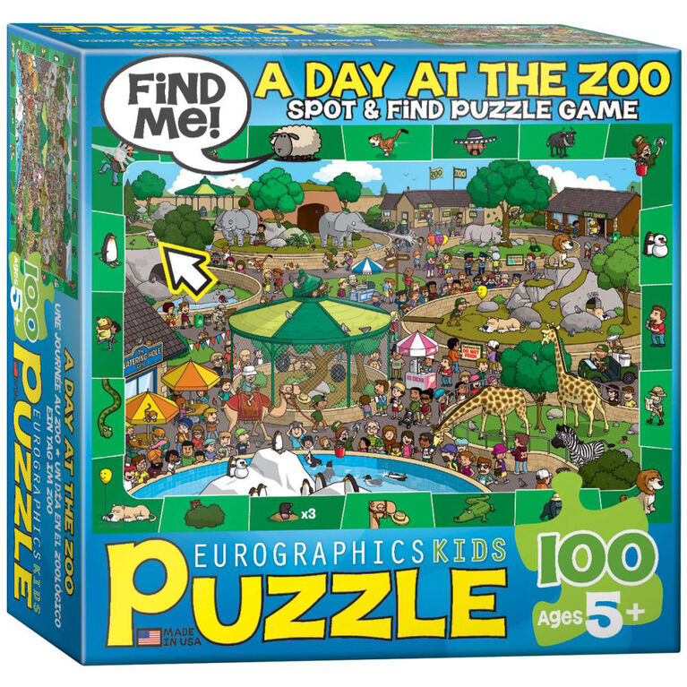 A Day at the Zoo - Spot & Find 100-Piece Puzzle