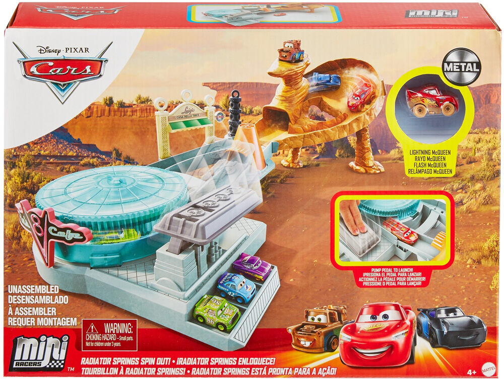 Cars mini shop racer pinball playset
