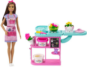 Barbie-Barbie Fleuriste avec Poupée , Pâte à modeler et plus