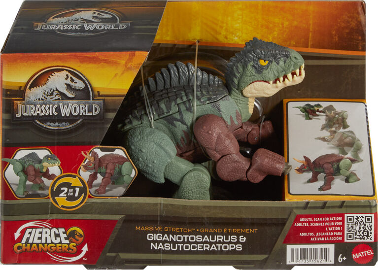 Jurassic World Transforming Dinosaur Toys, Massive Stretch Fierce Changers