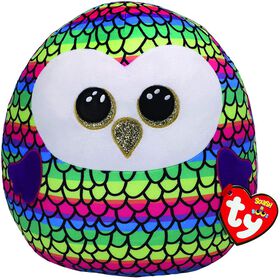 Ty Squish Owen Rainbow Owl 14 inch