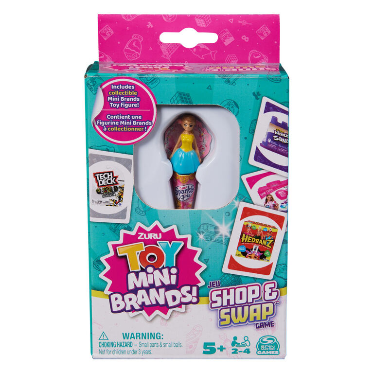 Mini Brands Shop and Swap Card Game with Collectible Toy Mini Brands Figure