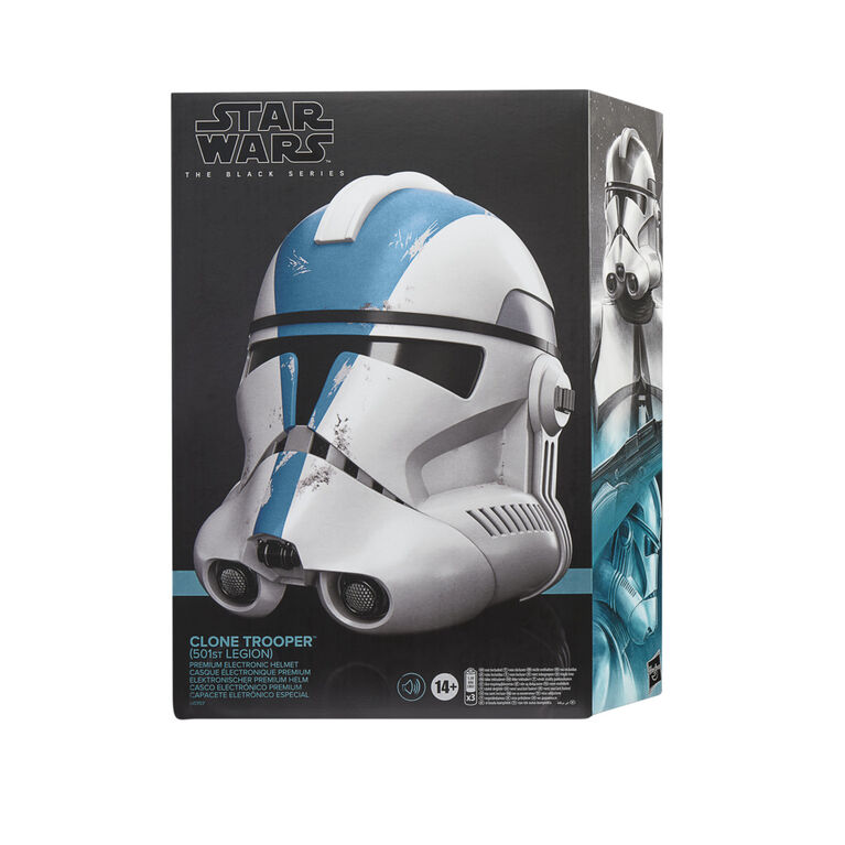 Star Wars The Black Series Clone Trooper (501st Legion) Premium Electronic Helmet, Adult Roleplay Item