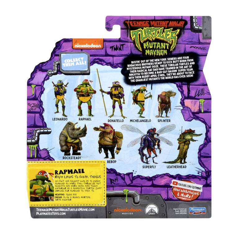 Les Tortues Ninja Mutantes: Mutant Mayhem Figure d'action de base Raphael