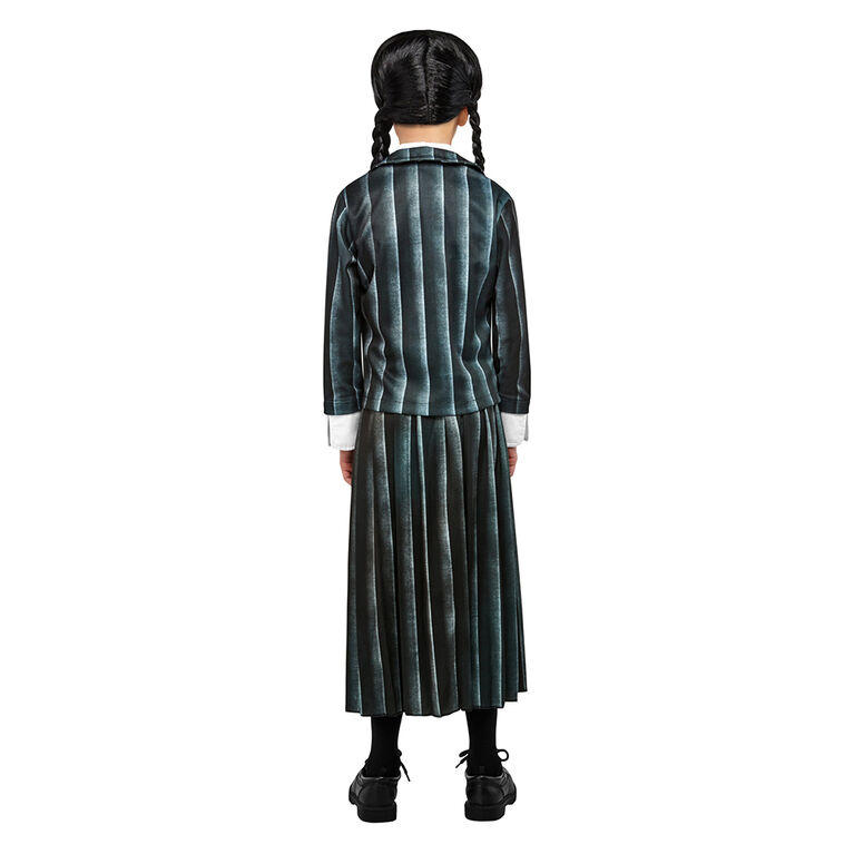 Costume d'uniforme scolaire Wednesday Addams taille petit (4-6)