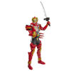 Power Rangers Dino Fury, Ranger rouge Attaque tournoyante, figurine électronique tournoyante de 30 cm avec lumières, 2 accessoires