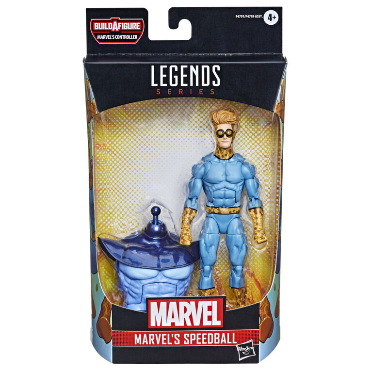 Marvel Legends Series Marvel's Speedball Classic Comics Action Figure 6-inch Collectible Toy, 1 Build-A-Figure Part