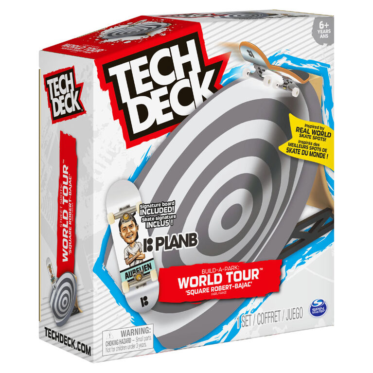 Tech Deck, Build-A-Park World Tour, Square Robert-Bajac (France), Ramp Set with Signature Fingerboard