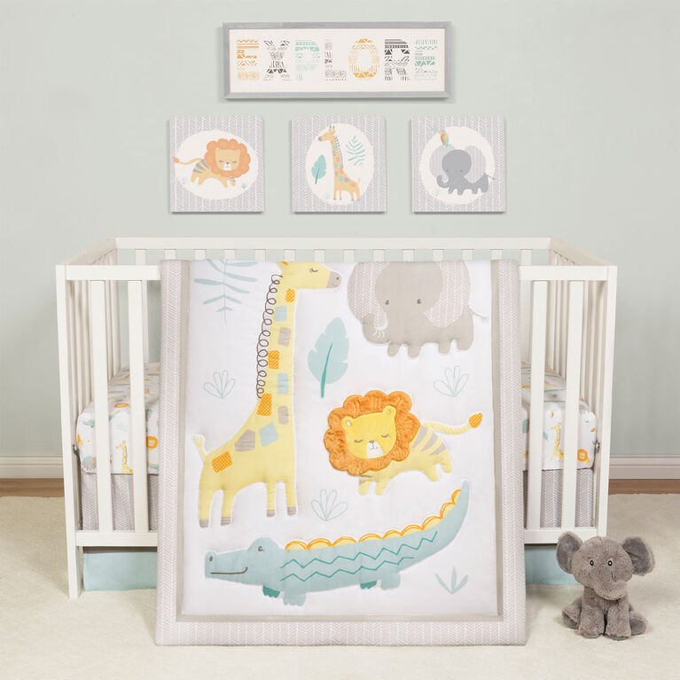 Ensemble de literie 4 pièces pour lit de bébé Sammy & Lou Amis de la jungle