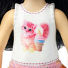 Barbie Club Chelsea Doll, Black Hair With Kitty Top