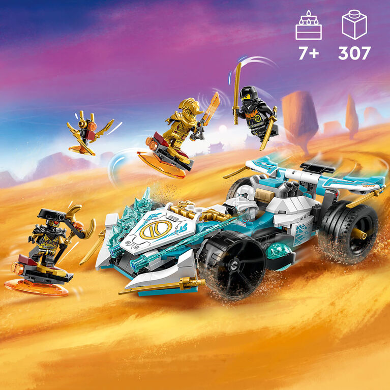 LEGO NINJAGO Zane's Dragon Power Spinjitzu Race Car 71791 Building Toy Set (307 Pieces)