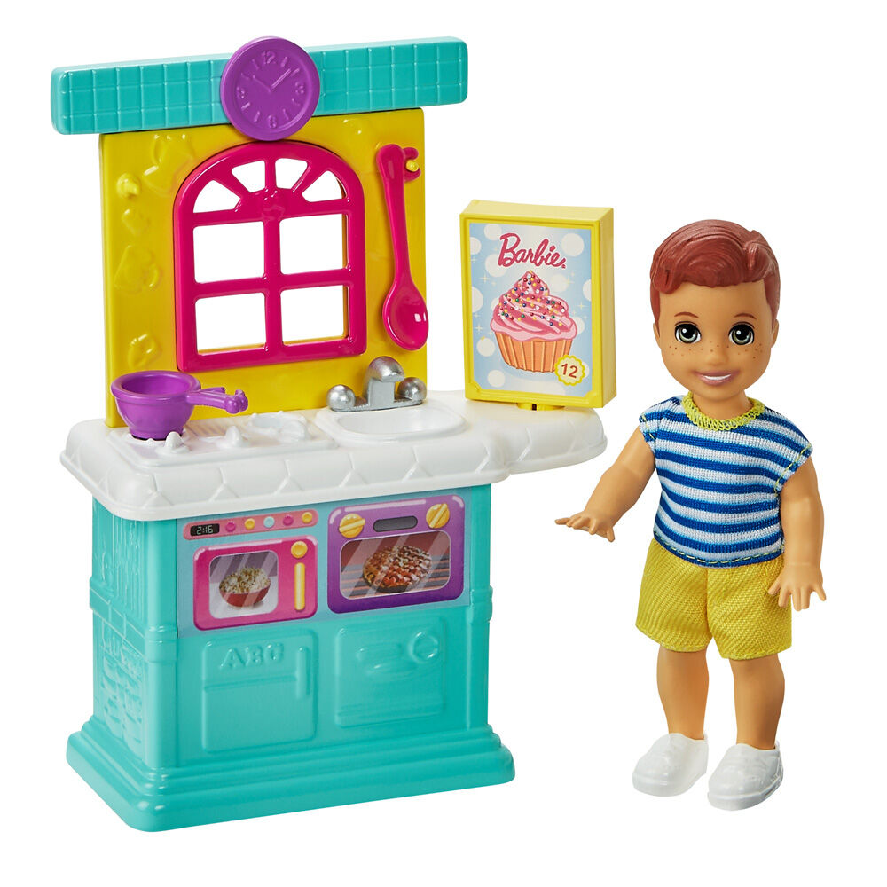 Barbie Skipper Babysitters Inc. Small Toddler Doll Kitchen Playset with Dessert Mix Box Bowl Spoon Toys R Us Canada