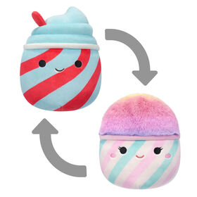 Squishmallows 5" Flip-a-mallows - Tucker Red and Blue Slushie/Bevin - Pink and Blue Cotton Candy