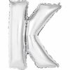 Ballons en forme de lettre en argent 14 " - K